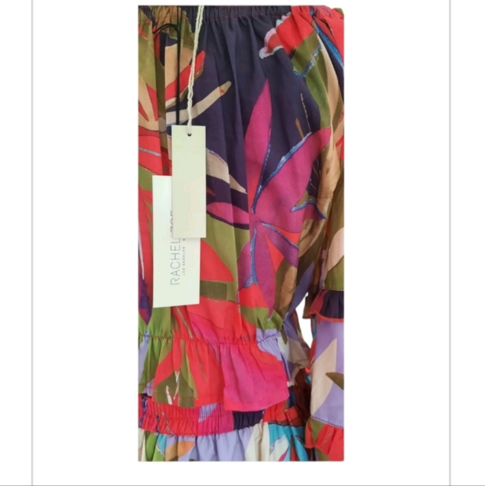 Rachel Zoe tropical print 2 pc Maxi dress - Picture 4 of 6